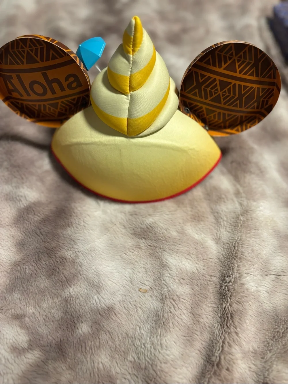 Disney Parks Aloha Dole Whip Mickey Ear Hat Pineapple Soft Serve